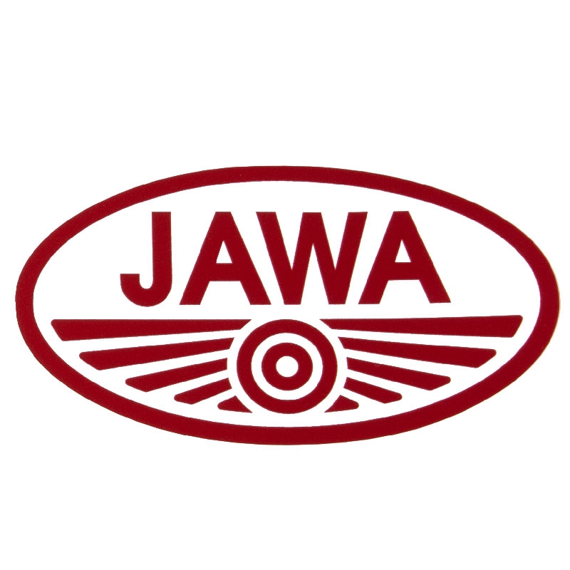 Стикер JAWA с червена рамка