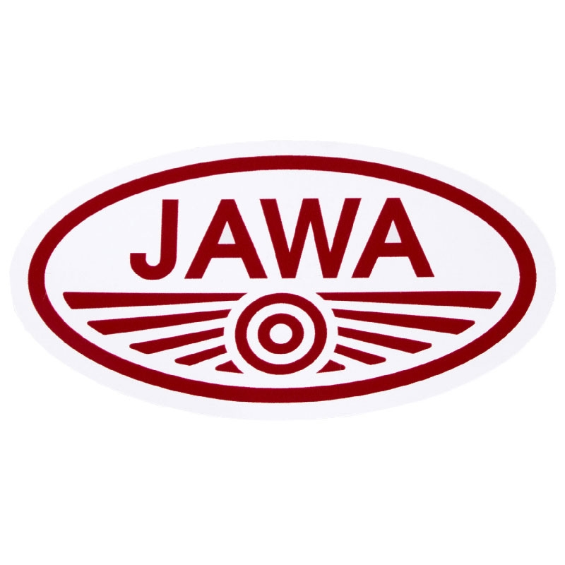 Стикер JAWA с бяла рамка