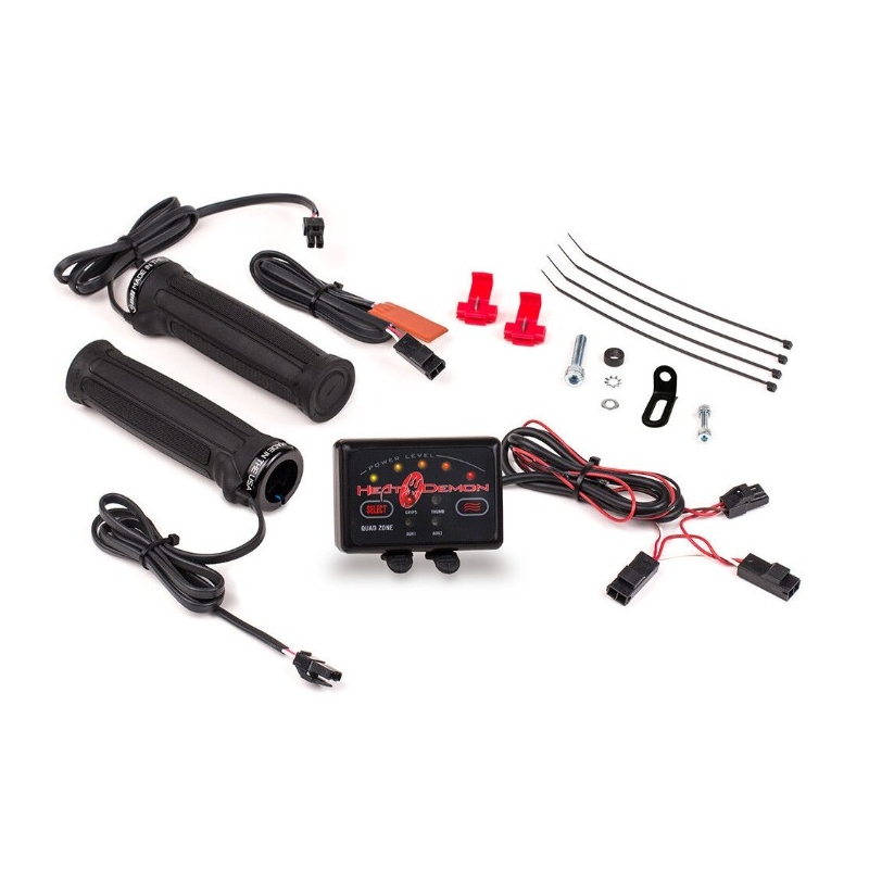 Отопляеми ръкохватки SYMTEC ATV Clamp On Quad Zone черни