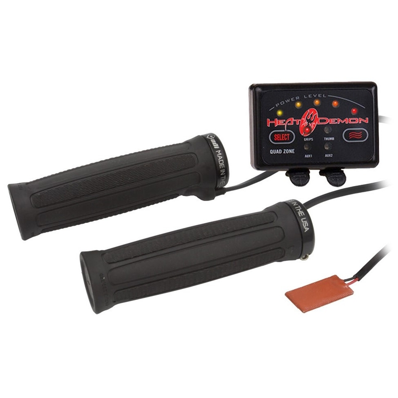 Отопляеми ръкохватки SYMTEC ATV Clamp On Quad Zone черни