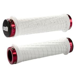 Ръкохватки ODI TROY LEE DESIGNS SIGNATURE ATV LOCK-ON бяло-червени