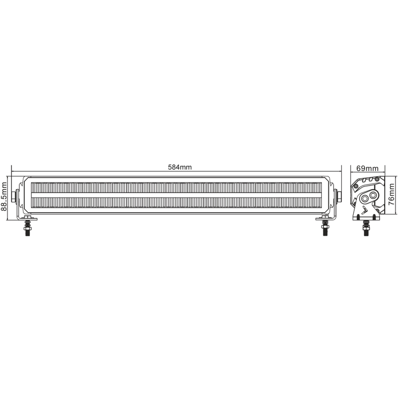 АКУЛА ДОВЕДЕ СВЕТЛИННА ЛЕНТА ЕС ХОМОЛОГИРАНА OSRAM 22", 108W