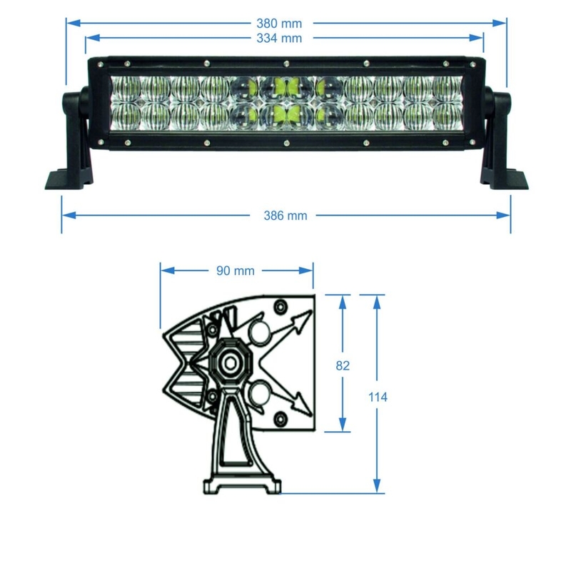 LED светлинна рампа SHARK LED LIGHT BAR,5D,13.5",72W