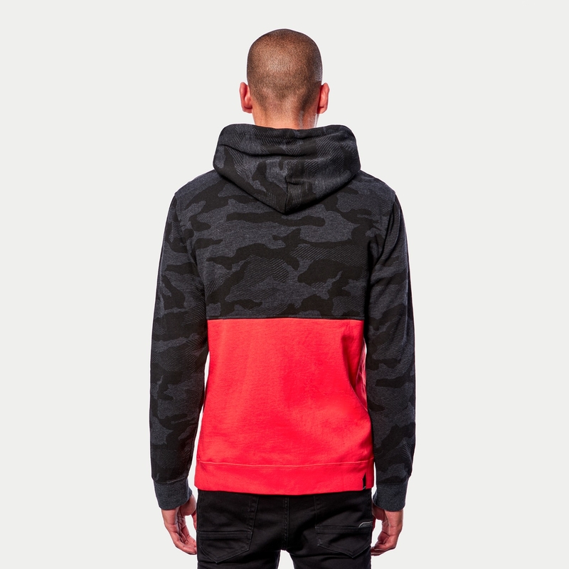 Alpinestars Camo Block Hoodie grey camo-red fluo