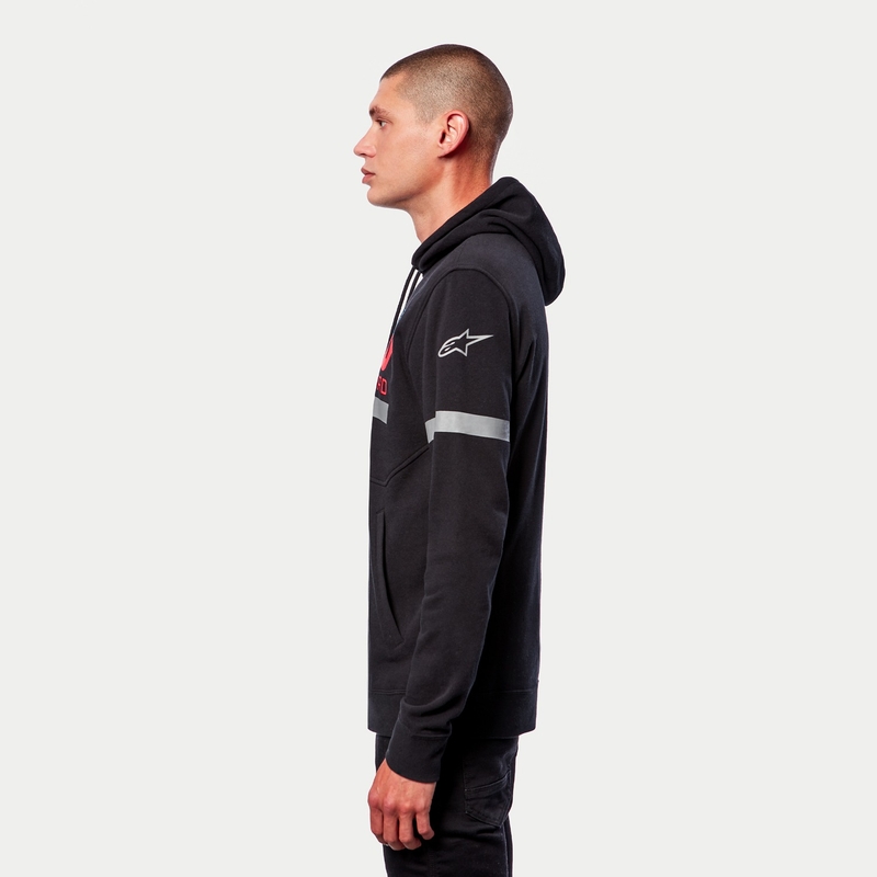 Alpinestars Club Hoodie black-red-blue-grey