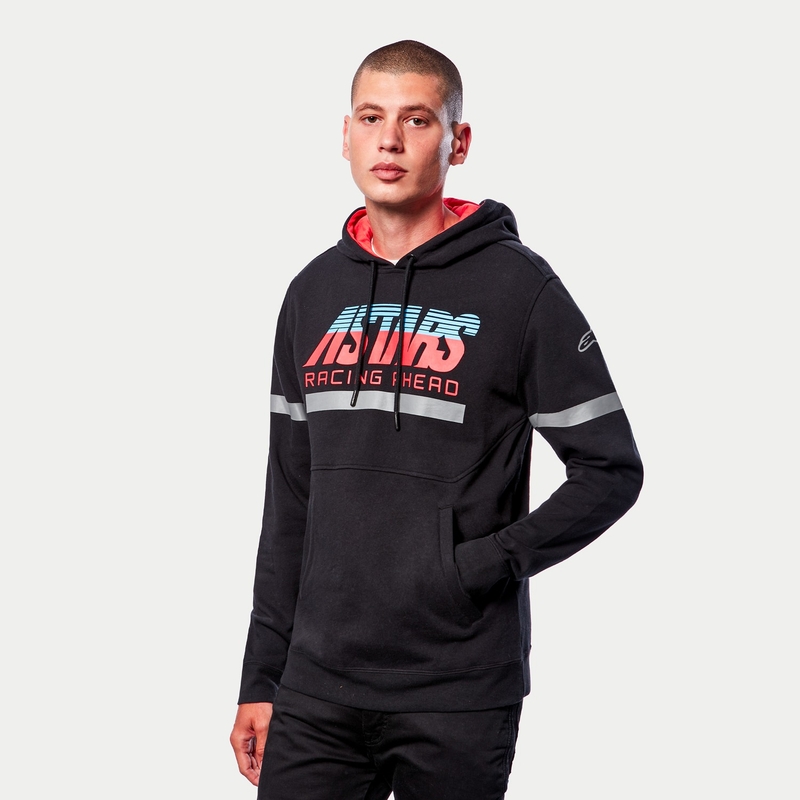 Alpinestars Club Hoodie black-red-blue-grey
