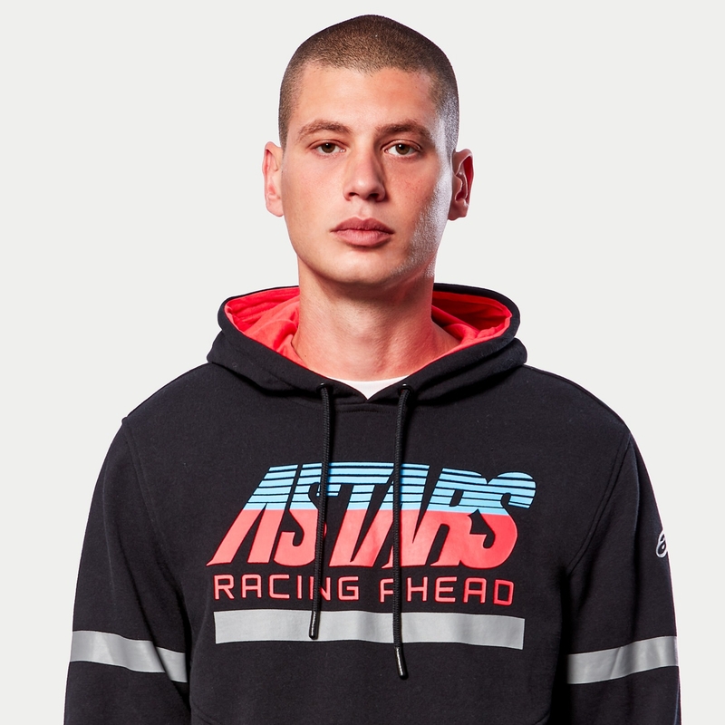 Alpinestars Club Hoodie black-red-blue-grey