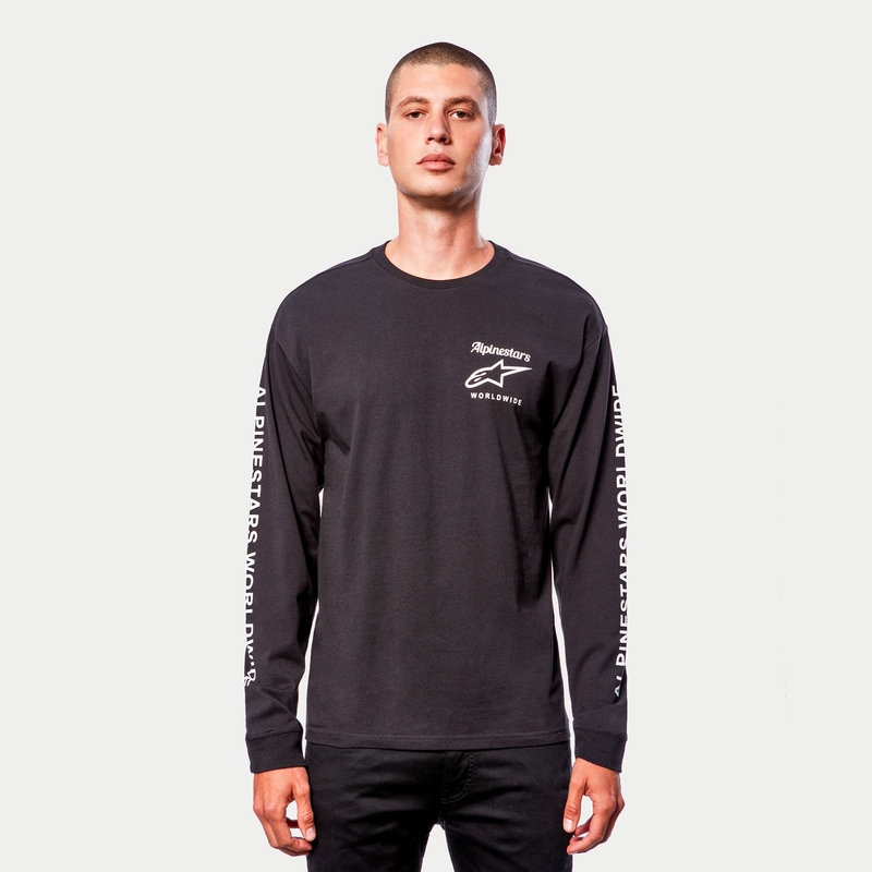 Тениска Alpinestars Authenticated Tee черно и бяло