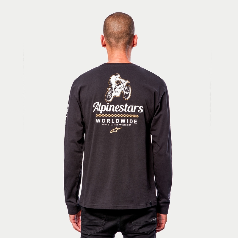 Тениска Alpinestars Authenticated Tee черно и бяло