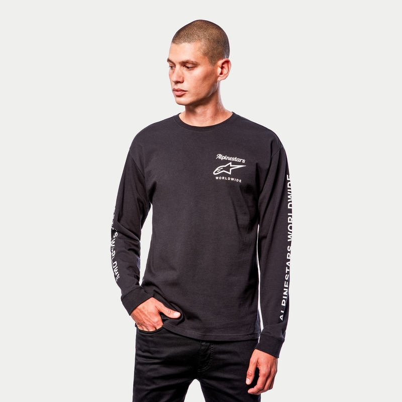 Тениска Alpinestars Authenticated Tee черно и бяло