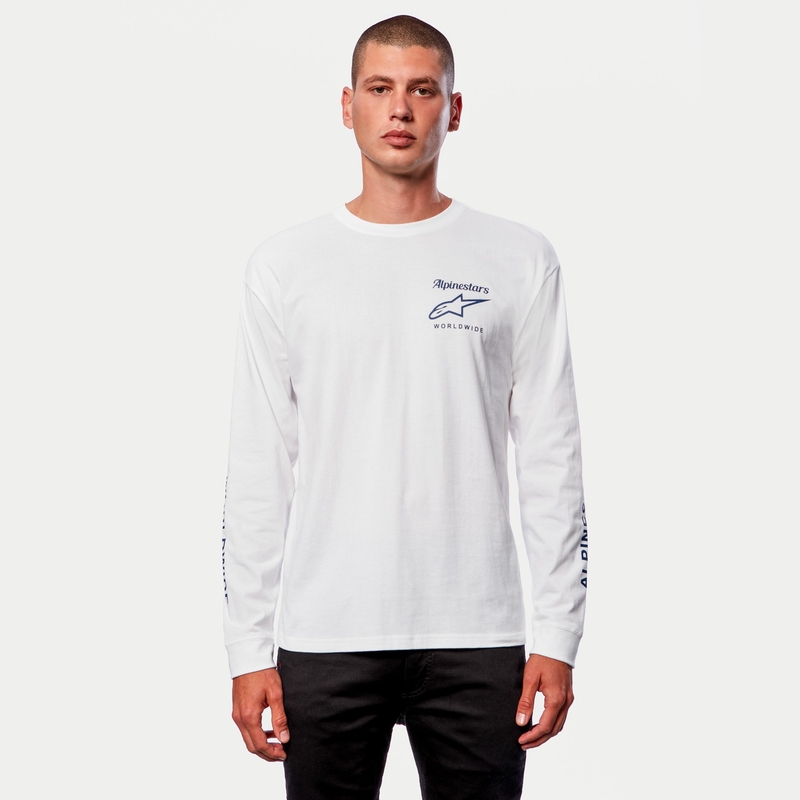 Тениска Alpinestars Authenticated Tee в бяло и черно