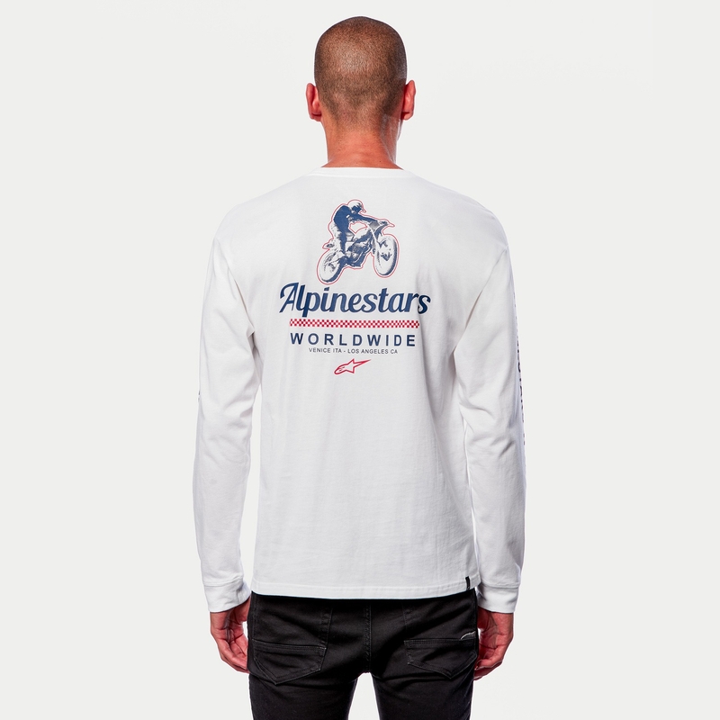 Тениска Alpinestars Authenticated Tee в бяло и черно