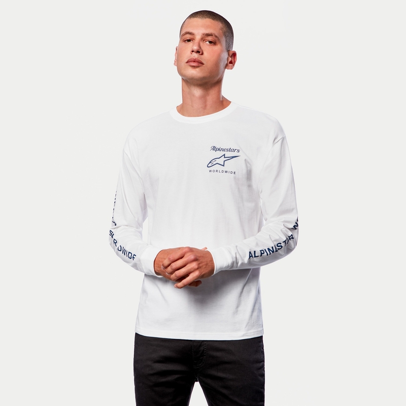 Тениска Alpinestars Authenticated Tee в бяло и черно