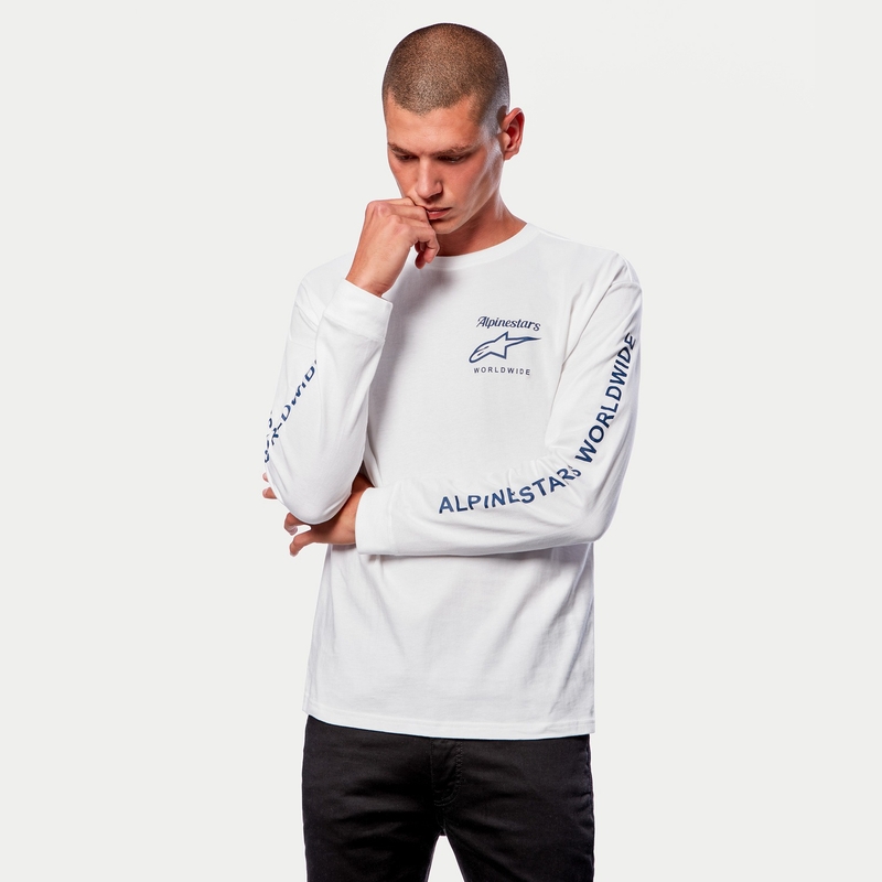 Тениска Alpinestars Authenticated Tee в бяло и черно