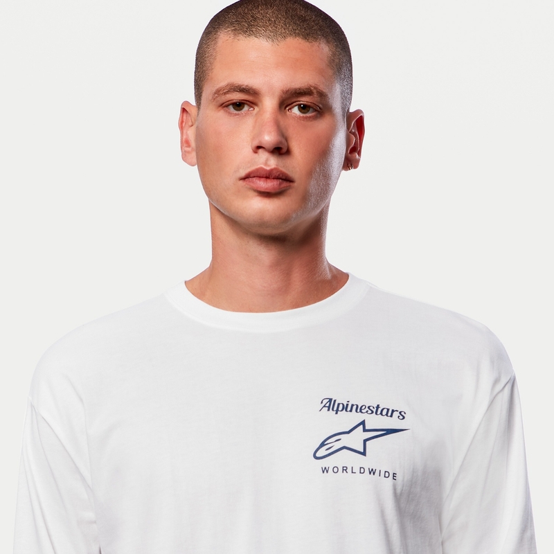Тениска Alpinestars Authenticated Tee в бяло и черно