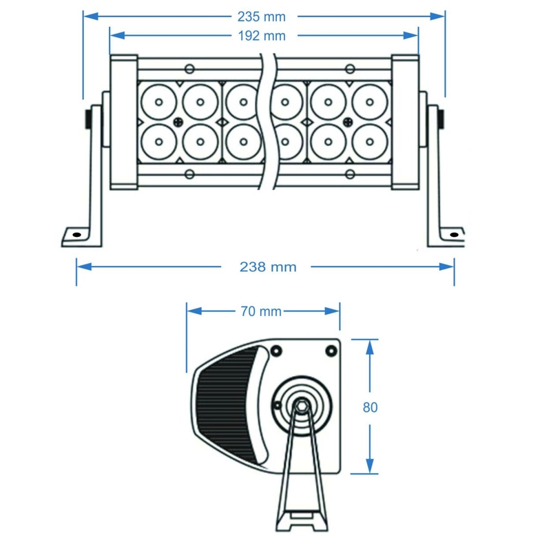 LED светлинна рампа SHARK LED LIGHT BAR 7,5", 6D, 36W