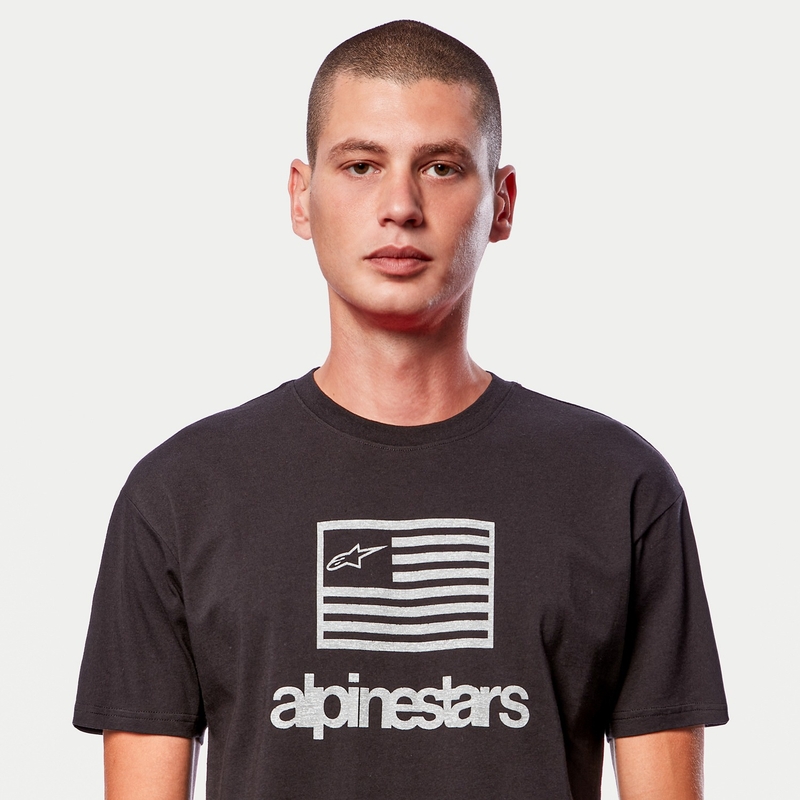 Alpinestars фланелка черно и бяло