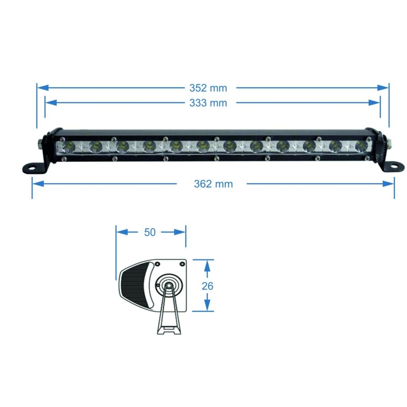 LED светлинна рампа SHARK LED LIGHT BAR 13", 36W