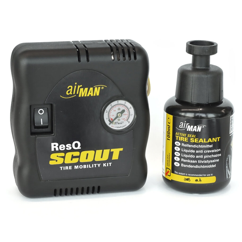 AirMan ResQ Scout комплект за ремонт на гуми с компресор + 100ml пълнител