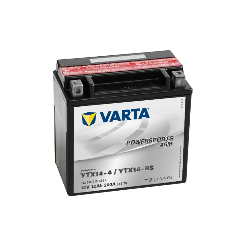 VARTA YTX14-4/YTX14-BS 12V/12Ah батерия без поддръжка