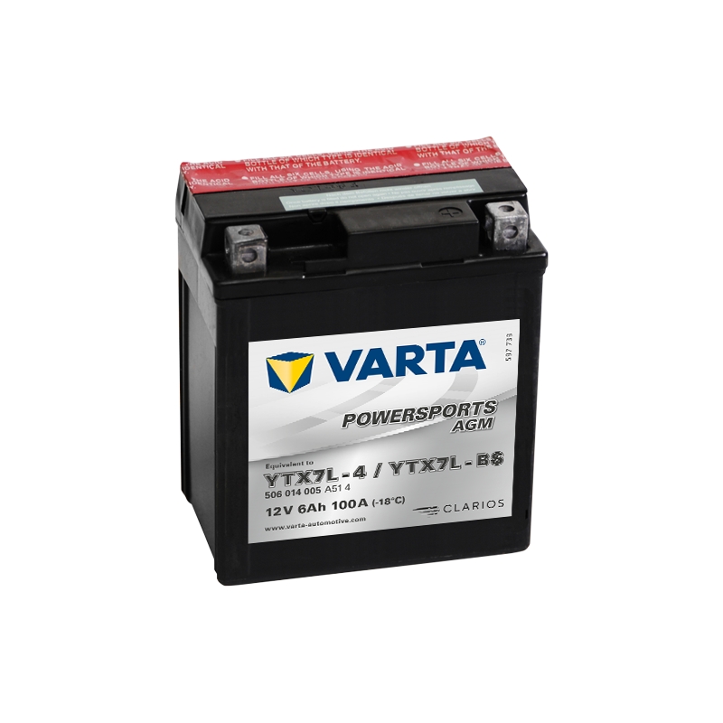 VARTA YTX7L-A/YTX7L-BS 12V/6Ah акумулаторна батерия без поддръжка