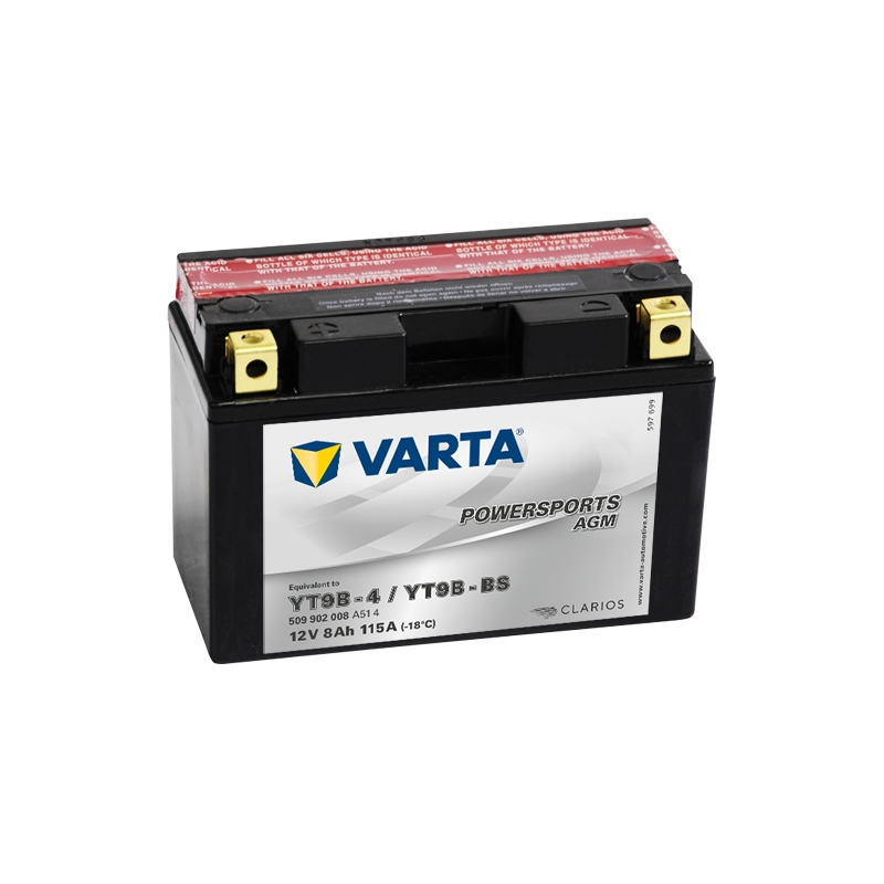 VARTA YT9B-4/YT9B-BS 12V/8Ah батерия без поддръжка