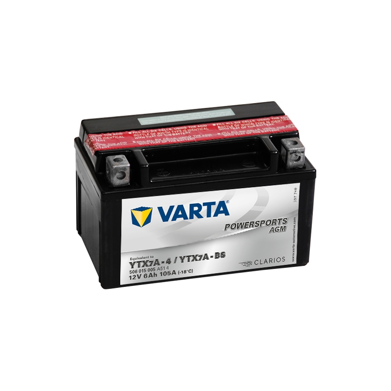 VARTA YTX7A-4/YTX7A-BS 12V/6Ah акумулаторна батерия без поддръжка