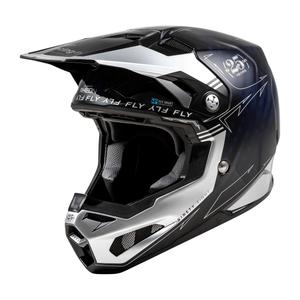 Мотокрос каска FLY Racing Formula S Carbon синьо-сребърна
