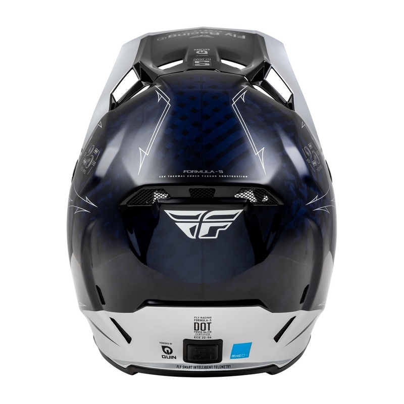 Мотокрос каска FLY Racing Formula S Carbon синьо-сребърна