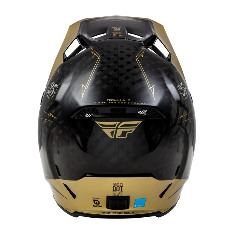 Каска за мотокрос FLY Racing Formula S Carbon черно-златиста