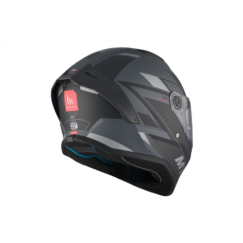 MT Stinger 2 Solid Zivze Black-Grey Matte Интегрална мотоциклетна каска разпродажба