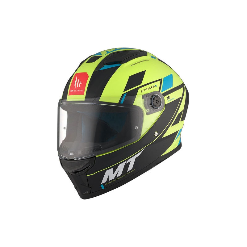 MT Stinger 2 Solid Zivze fluo green-black-blue matt интегрална мотоциклетна каска