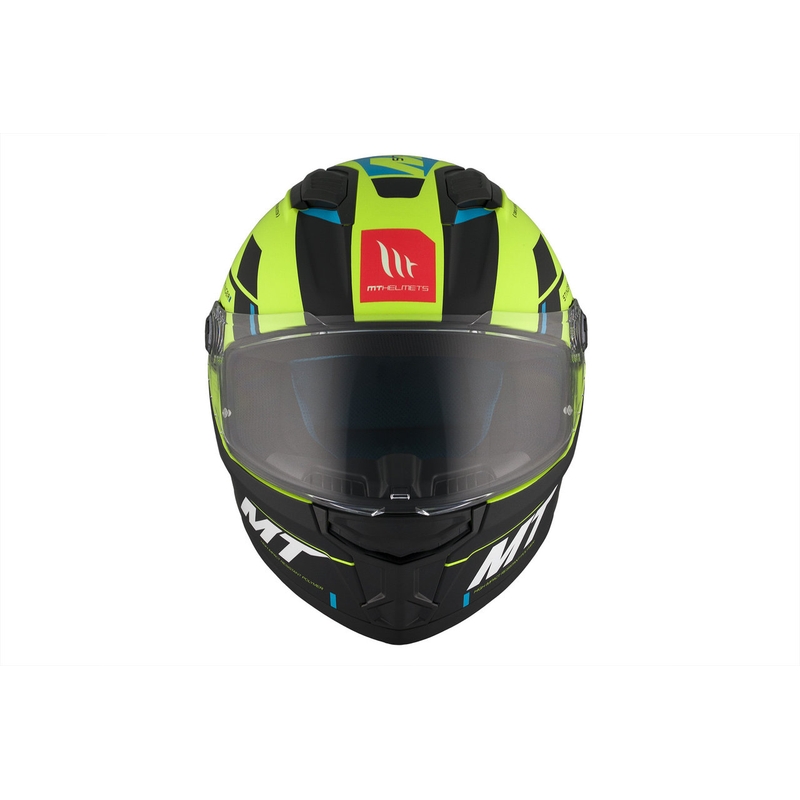 MT Stinger 2 Solid Zivze fluo green-black-blue matt интегрална мотоциклетна каска