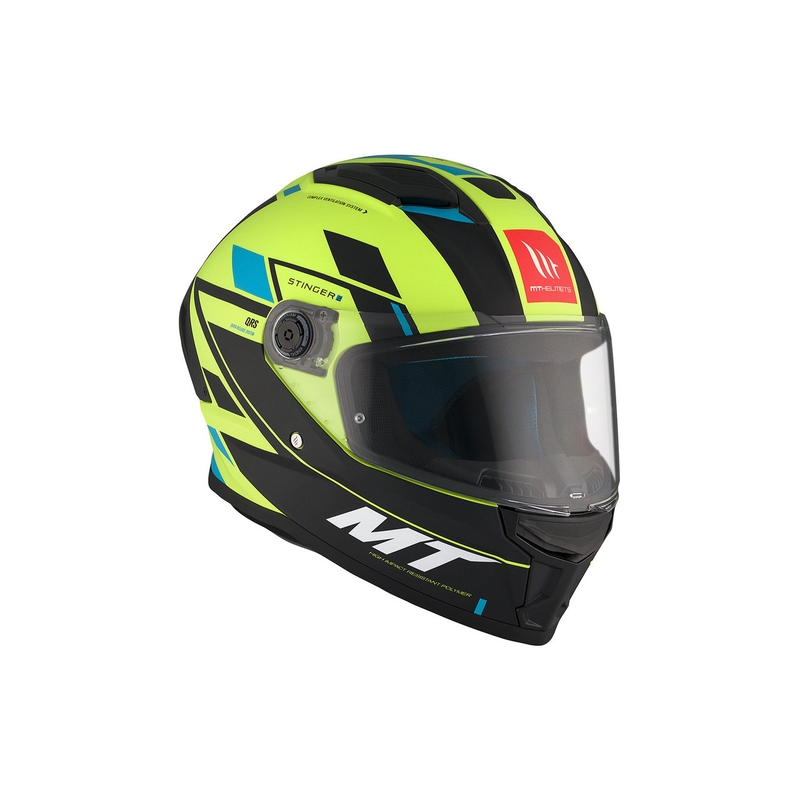 MT Stinger 2 Solid Zivze fluo green-black-blue matt интегрална мотоциклетна каска