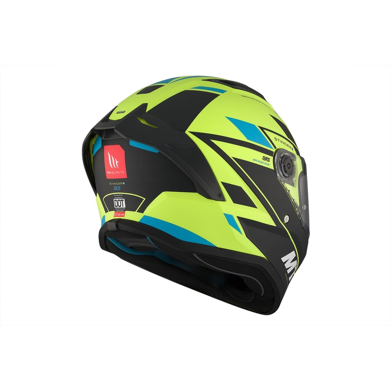 MT Stinger 2 Solid Zivze fluo green-black-blue matt интегрална мотоциклетна каска