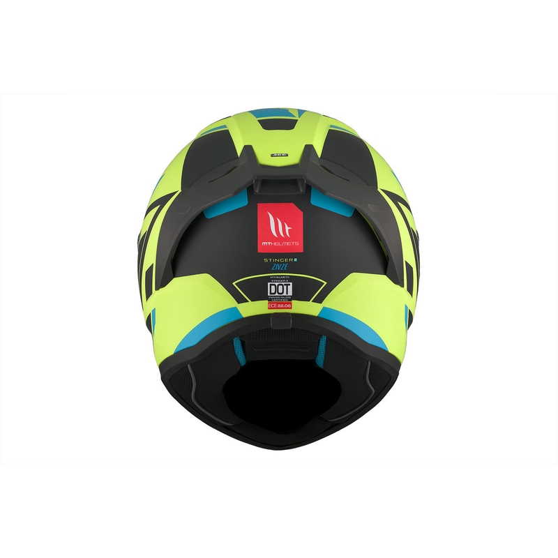 MT Stinger 2 Solid Zivze fluo green-black-blue matt интегрална мотоциклетна каска