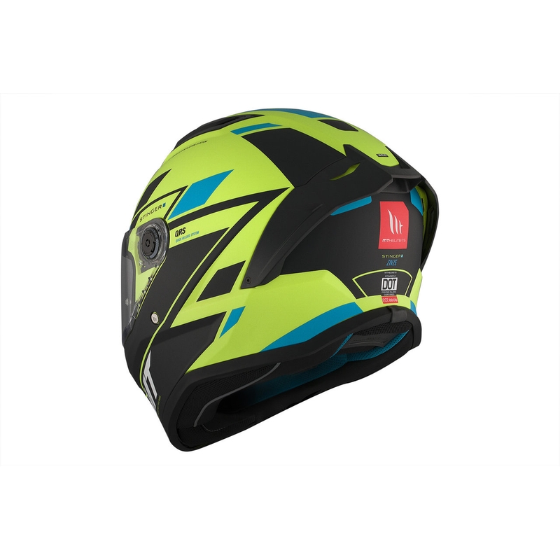 MT Stinger 2 Solid Zivze fluo green-black-blue matt интегрална мотоциклетна каска