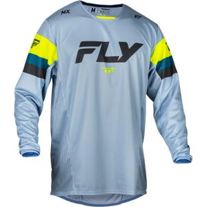 Тениска за мотокрос FLY Racing Kinetic Prix 2024 сиво-флуорово жълто разпродажба