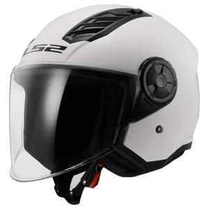 LS2 OF616 Airflow II Solid Gloss White Отворена мотоциклетна каска
