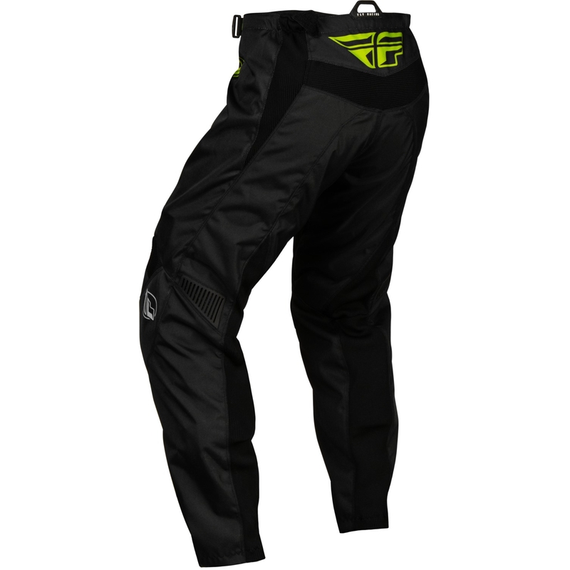 Детски панталони за мотокрос FLY Racing F-16 2024 black-fluo green-grey разпродажба