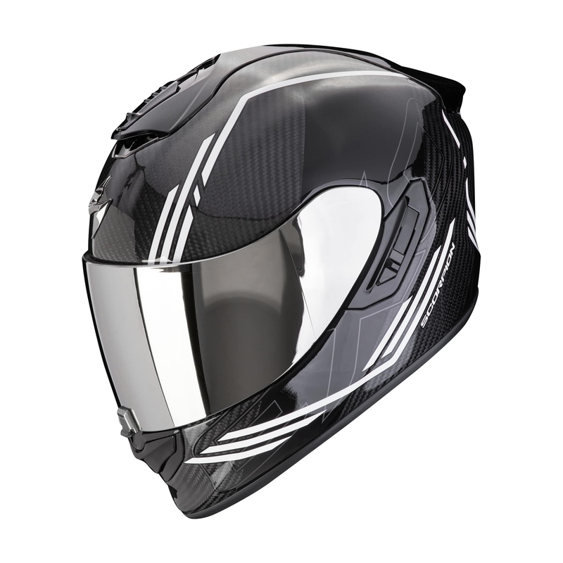 Интегрална мотоциклетна каска Scorpion EXO-1400 EVO II CARBON AIR REIKA черно-бяла