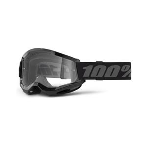 Очила за мотокрос 100% STRATA 2 New black (clear plexi)