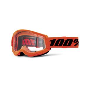 Очила за мотокрос 100% STRATA 2 New orange (clear plexi)
