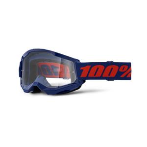 Очила за мотокрос 100% STRATA 2 Нови тъмно сини (прозрачен плексиглас)