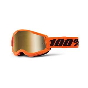 Очила за мотокрос 100% STRATA 2 New orange (gold plexi)