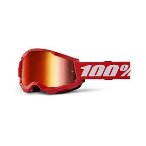Очила за мотокрос 100% STRATA 2 New red (red plexi)