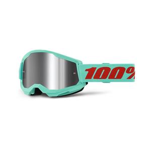 Очила за мотокрос 100% STRATA 2 New Maupiti green (silver plexi)