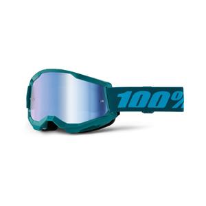 Очила за мотокрос 100% STRATA 2 New Stone blue (blue plexi)