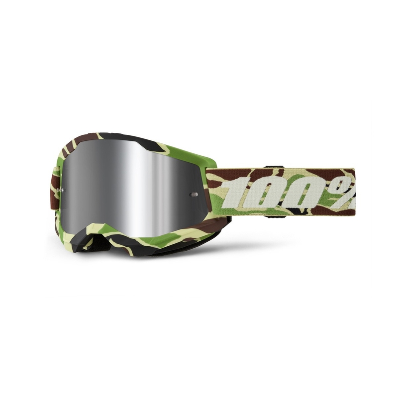Очила за мотокрос 100% STRATA 2 New War Camo green (silver plexi)