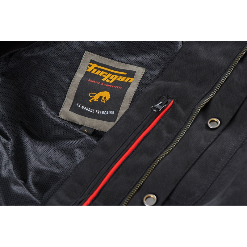 Черна мотоциклетна тениска Furygan Marlon X Kevlar
